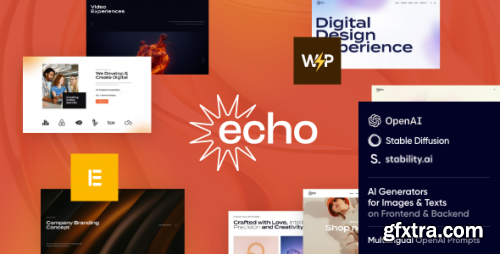 Themeforest - Echo - Digital Marketing &amp; Creative Agency WordPress Theme 42884538 v1.9.0 - Nulled