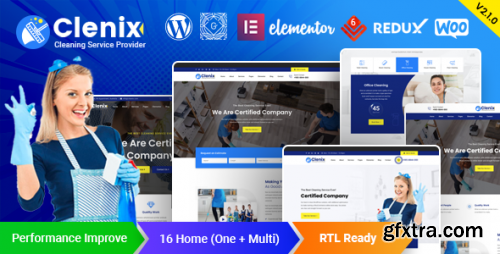 Themeforest - Clenix - Cleaning Services WordPress Theme 25009704 v3.0.2 - Nulled