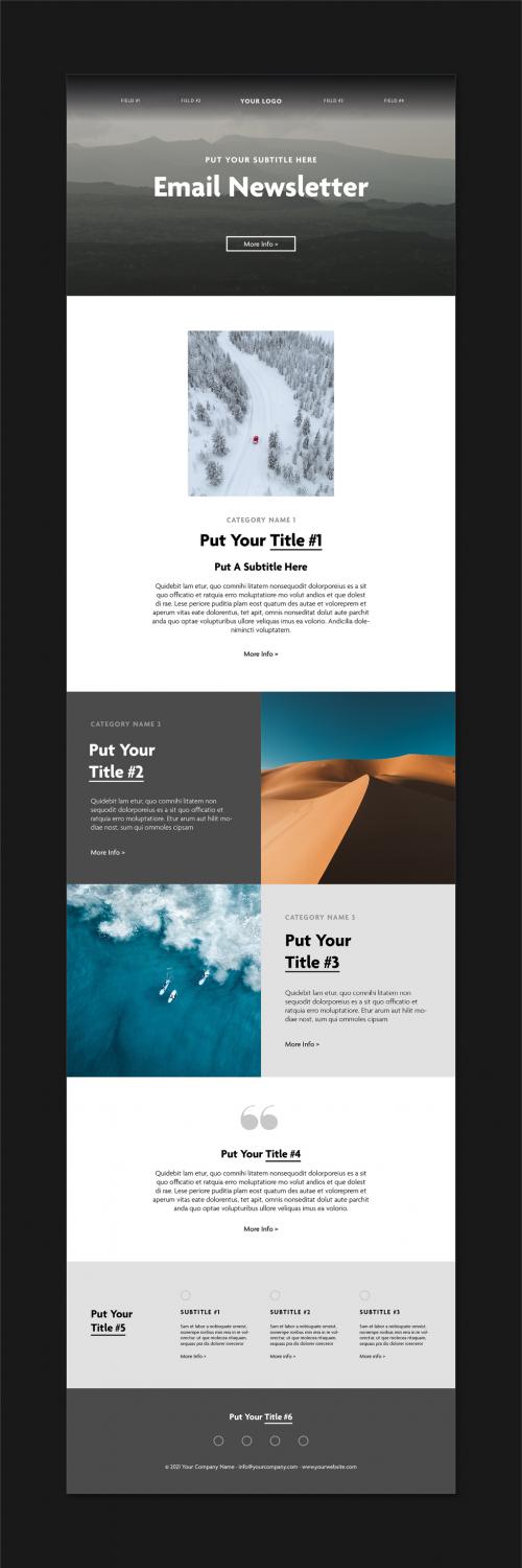 Email Newsletter Layout - 461120481