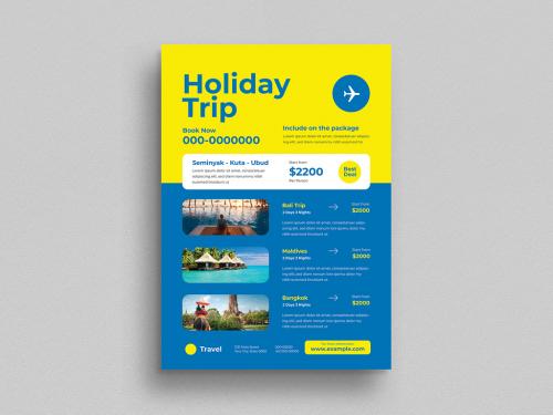 Simple Holiday Trip Event Flyer Layout - 461120512