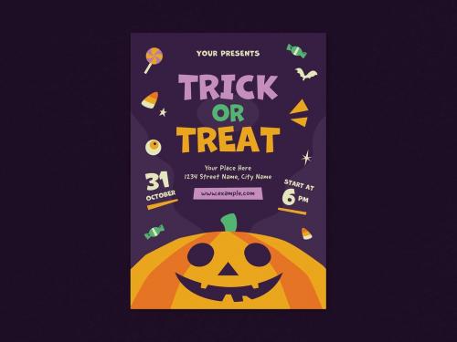 Trick or Treat Flyer - 461120652