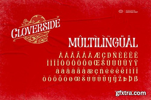 Cloverside - Vintage Label Font 4D5NHTR