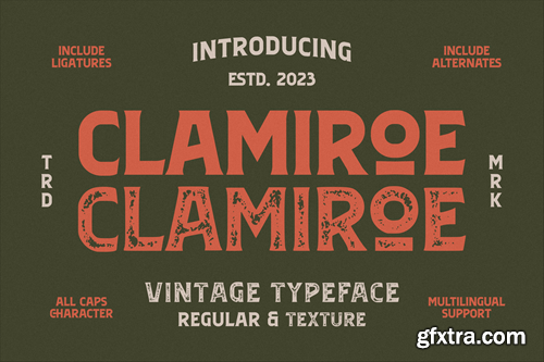 Clamiroe Typeface XYDJLRB