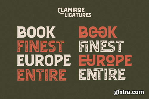 Clamiroe Typeface XYDJLRB