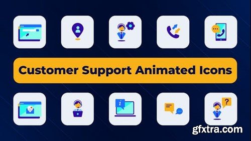 Videohive Customer Support Animated Icons 50997499