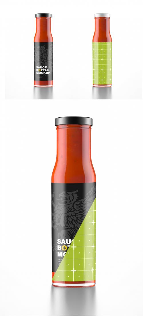 Red Sauce Bottle Mockup - 461121112