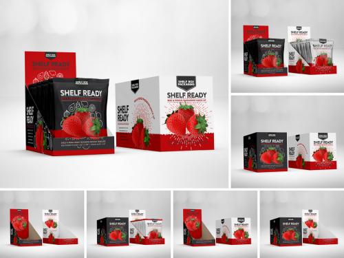 2 Shelf Box Packaging 7 Angled Mockup Views - 461121342