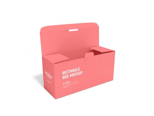 Rectangular Paper Box Packaging Mockup Set