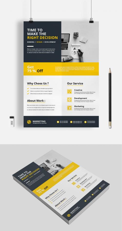 Creative Flat Business Flyer Layout - 461123033