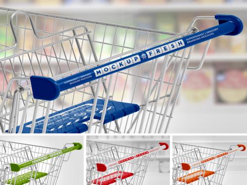 Shopping Metal Cart Closeup Mockup - 461123912