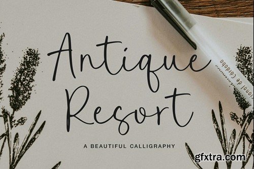 Antique Resort Script Font UD2RQPT