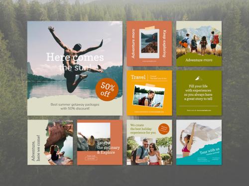 Outdoor Adventure Template for Social Media Post - 461124950