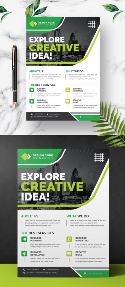 Corporate Flyer Layout - 461126917