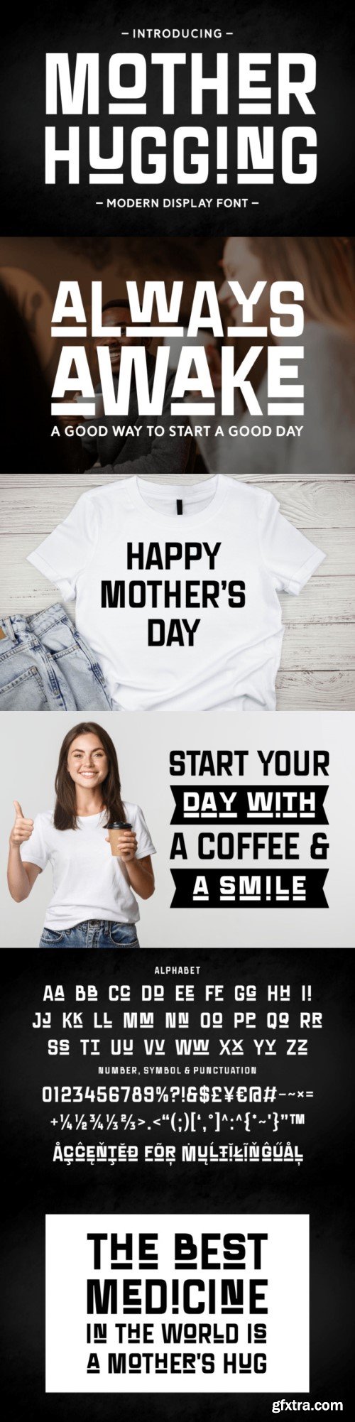 Mother Hugging Font