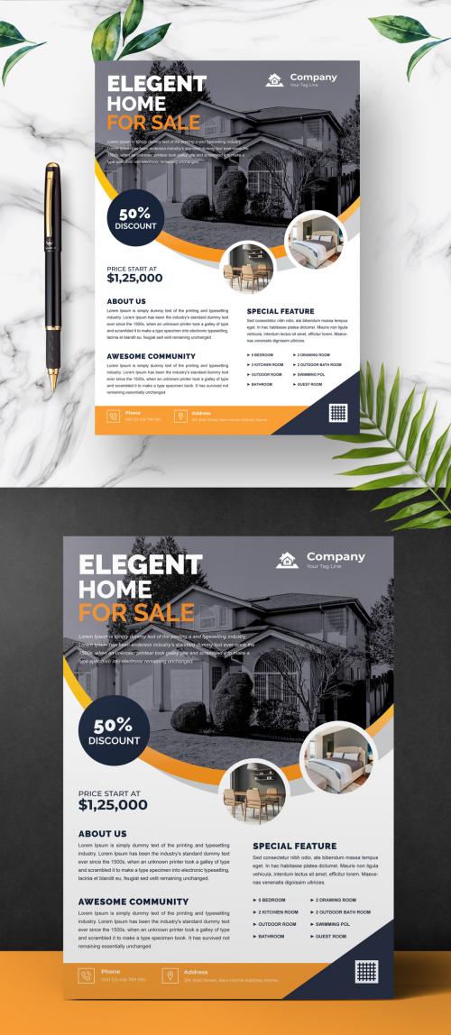 Real Estate Corporate Flyer Layout - 461334126