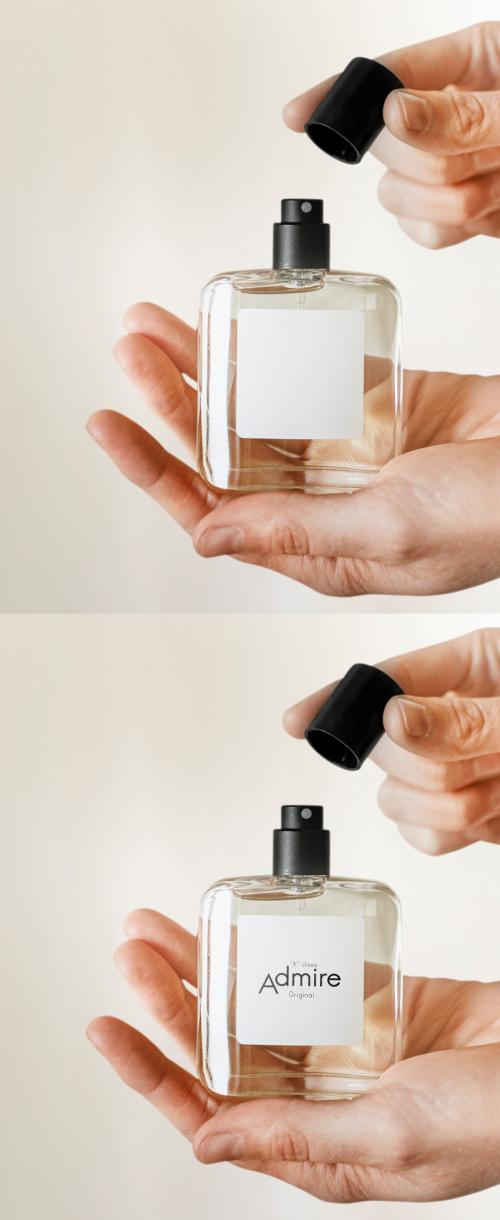 Perfume Bottle Mockup in Minimal Style - 461338220