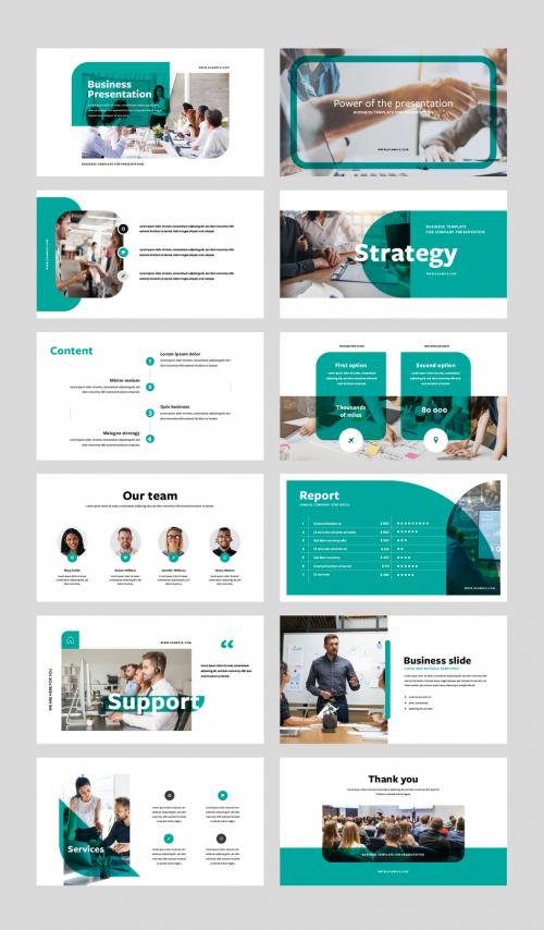 Teal Business Presentation Layouts - 461348164