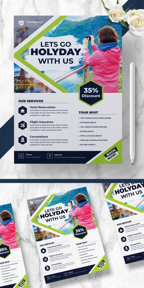 Tour & Travel Agency Flyer Layout - 461520311