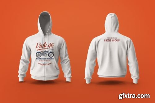 Mens Zip Sweatshirt Mockup Collections 8xPSD