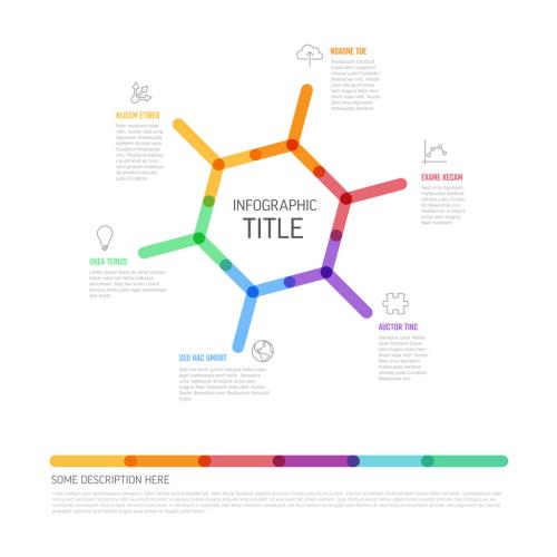 Thick Line Hexagon Multipurpose Infographic Layout - 462310194