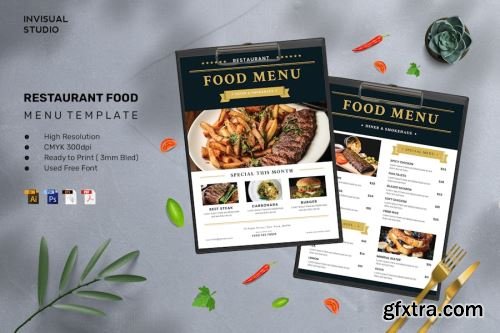 Restaurant Menu Mockup Collections 14xPSD