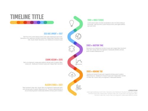 Thick Line Infogrpahic Vertical Timeline Diagram Layout - 462310240