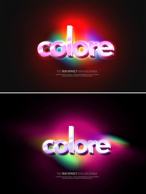 Colorful 3D Extrusion Text Effect - 462310271