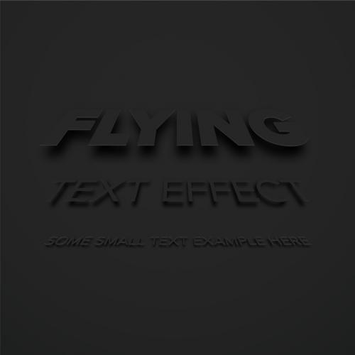 Dark Flying Editable Text Style Effect with Shadow - 462310280