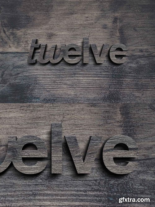 Wood Logo PSD Mockup Template