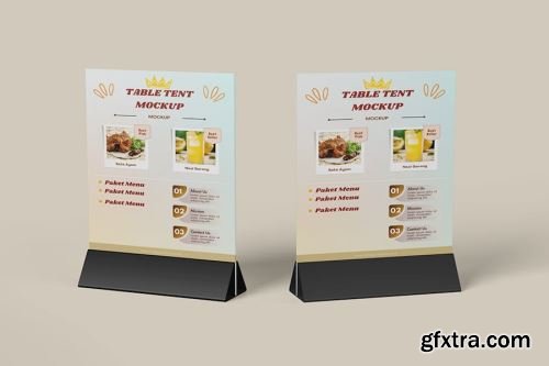 Table Tent Mockup Collections 14xPSD