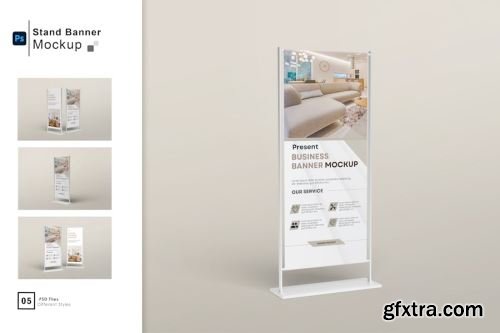 X Stand Banner Mockup Collections 15xPSD