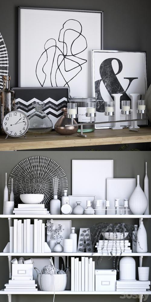 Black and white decor set 6