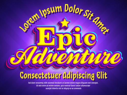 Epic Adventure Cartoon Pop 3D Text Effect - 462311968