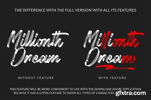 Millionth Dream - Textured Script GLW5WFS