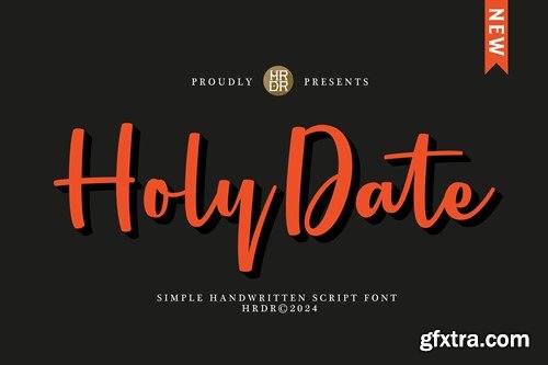Holy Date - Elegant Handwritten Font 795JFRW