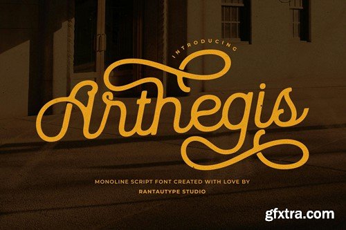 Arthegis Script Monoline Font WNFKHQN