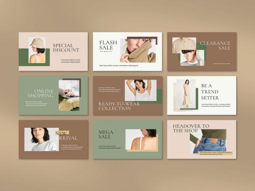 Presentation Template Set for Earth Tone Fashion - 462669861