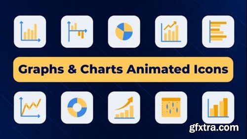 Videohive Graphs & Charts Animated Icons 51067598