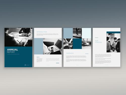 Blue Business Annual Report Layout - 462896933