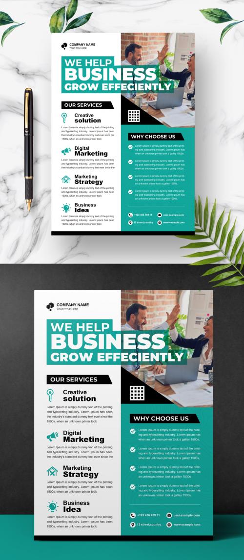 Corporate Business Flyer Layout - 462954547