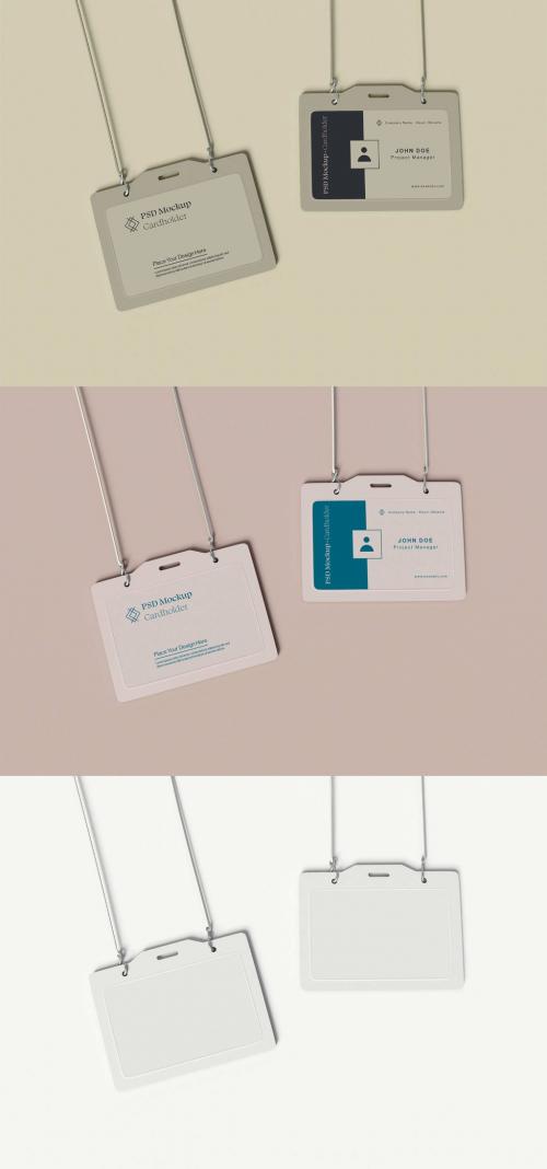 Two Hanging Cardholder Mockup - 463164561