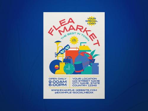 Flea Market Flyer Layout - 463164757