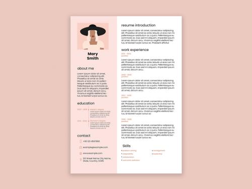 Feminine CV Editable Layout - 463165356