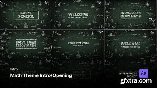 Videohive Math Theme Intro - Hand drawn After Effects Template 51075189