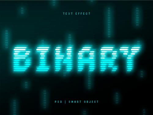 Binary Text Effect Mockup - 463166395