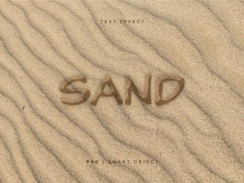 Sand Text Effect Mockup - 463166403