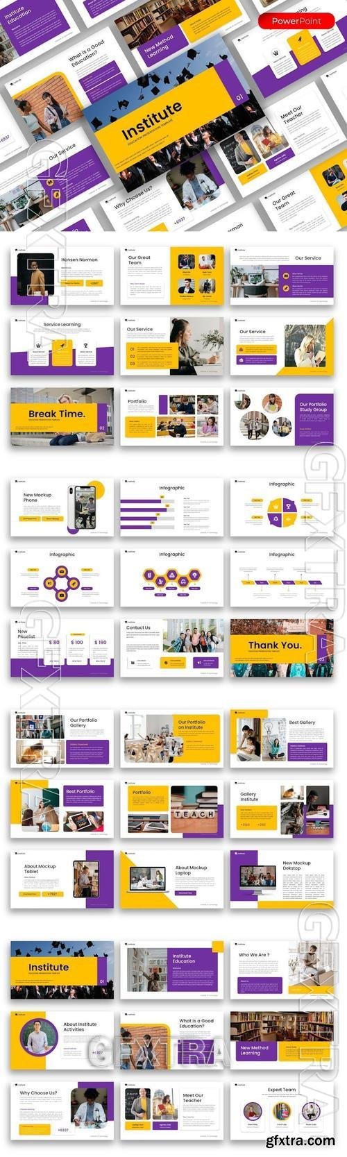 Institute - Education PowerPoint Template 4K2PCEX