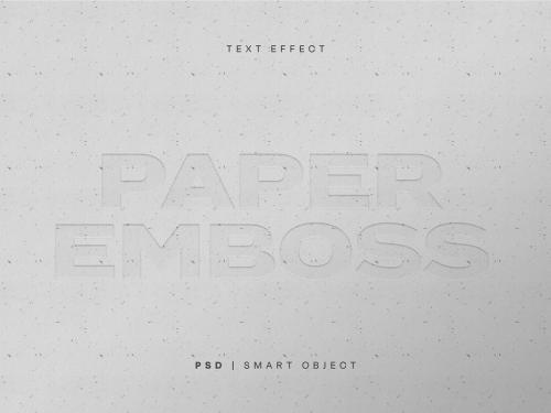 Paper Emboss Text Effect Mockup - 463166417