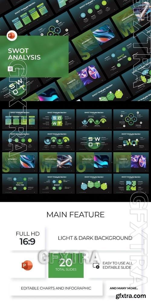 SWOT Analysis Infographic PowerPoint 6U77C3F