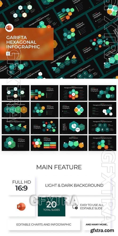 Hexagonal Infographic PowerPoint SKBY7JF